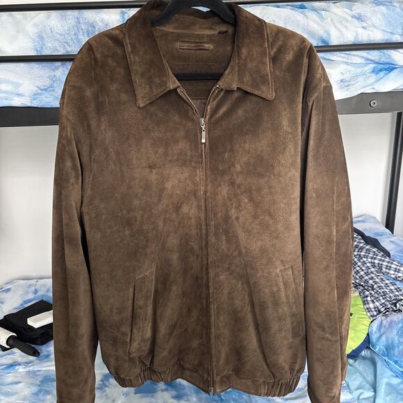 Roundtree & Yorke Other - Roundtree & Yorke Men’s Genuine Leather Zip Up Jacket Size LT 9/10 Condition